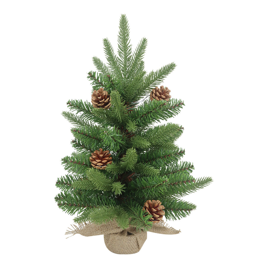 1.6ft Pinecone Table top Full Artificial Christmas tree - Green