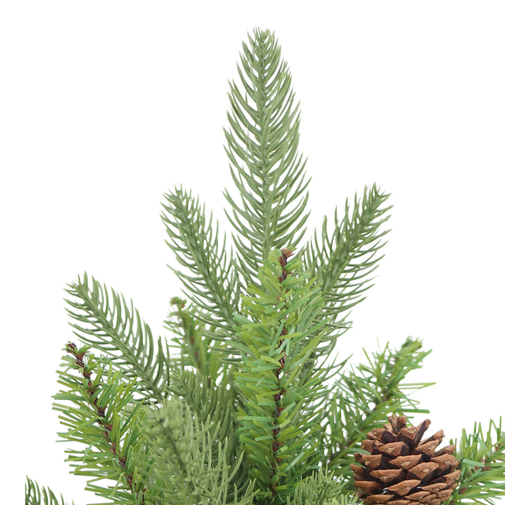 1.6ft Pinecone Table top Full Artificial Christmas tree - Green