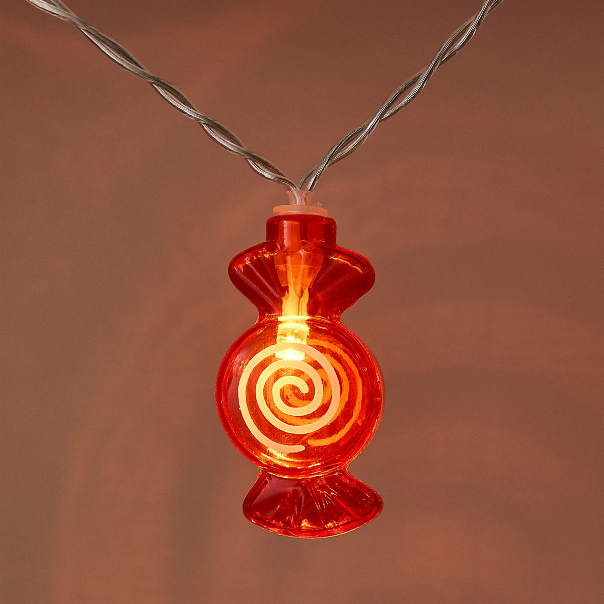 10 Warm white Sweets LED String lights With timer function Clear cable
