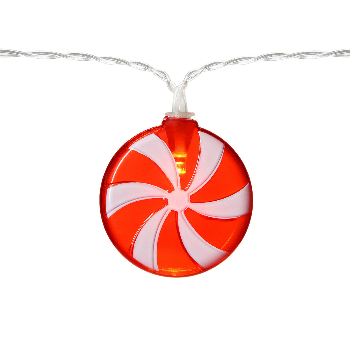 10 Warm white Sweets LED String lights With timer function Clear cable