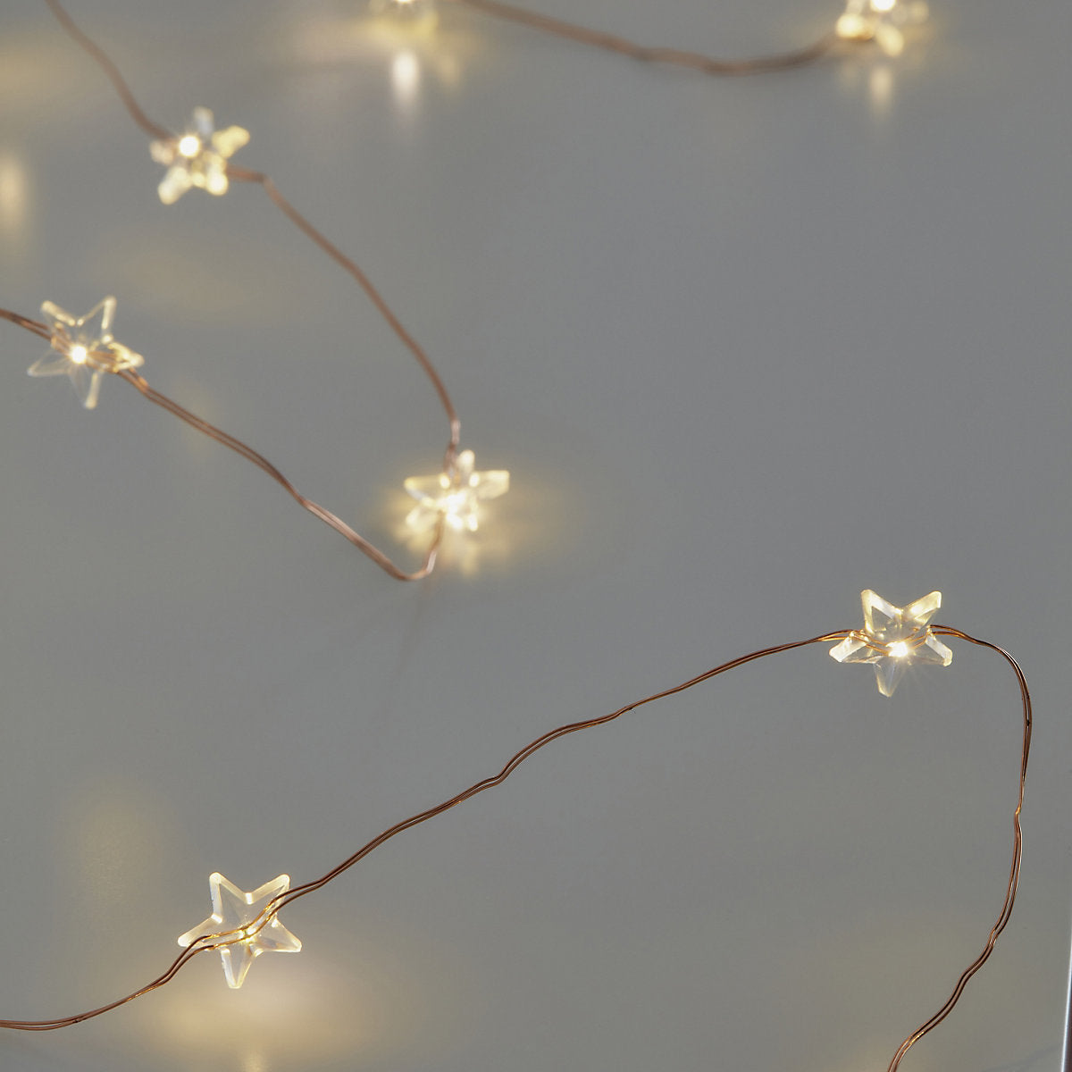 100 Warm white Star wire LED Chain lights Copper cable