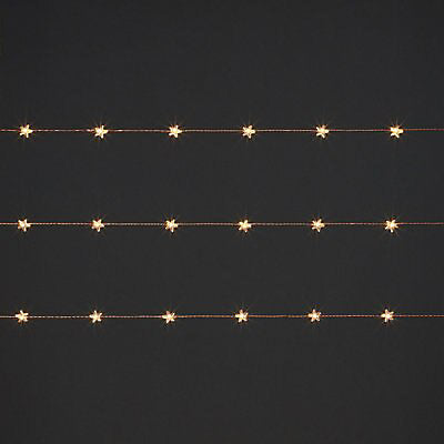 100 Warm white Star wire LED Chain lights Copper cable