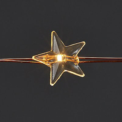 100 Warm white Star wire LED Chain lights Copper cable