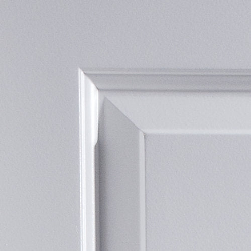 2 panel Unglazed Contemporary White Internal Door, (H)2040mm (W)626mm (T)35mm