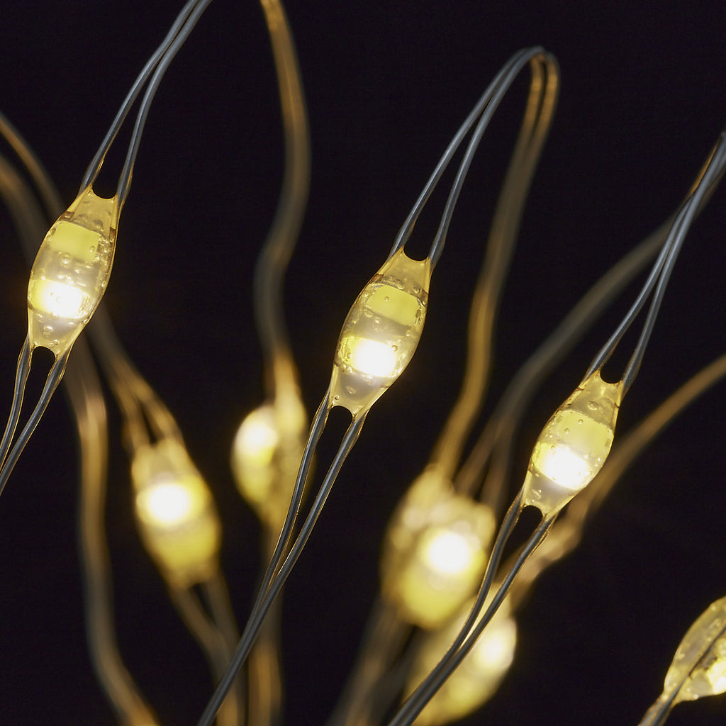 20 Cool white & warm white LED String lights Silver cable