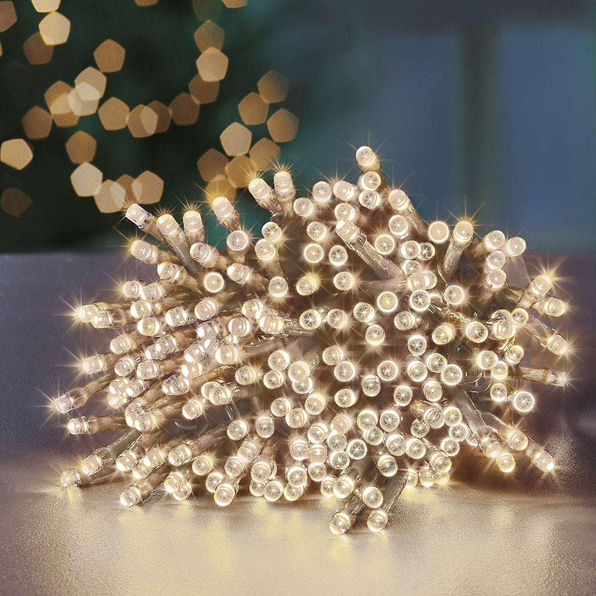 200 Warm white LED String lights With timer function