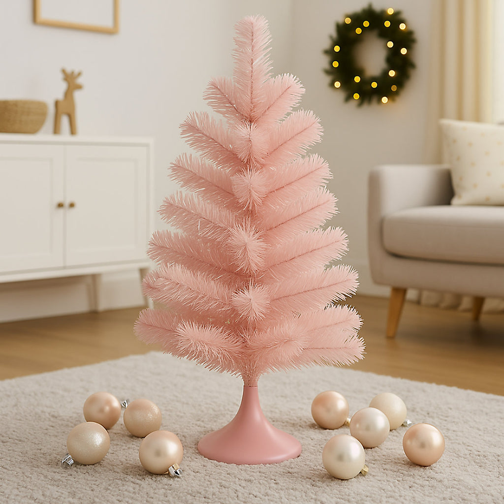 2ft Orelle Table top Full Artificial Christmas tree - Pink