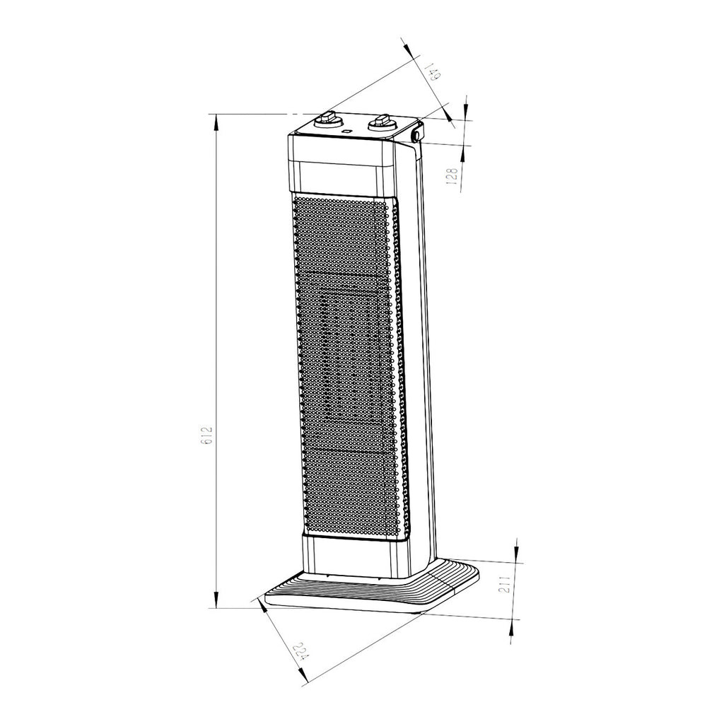 2W White Fan heater