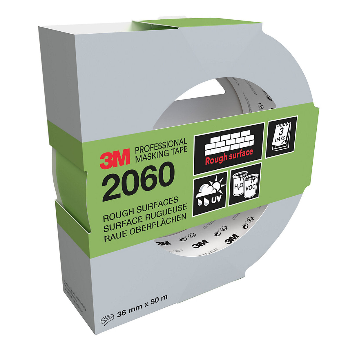 3M Green Masking Tape (L)50m (W)36mm