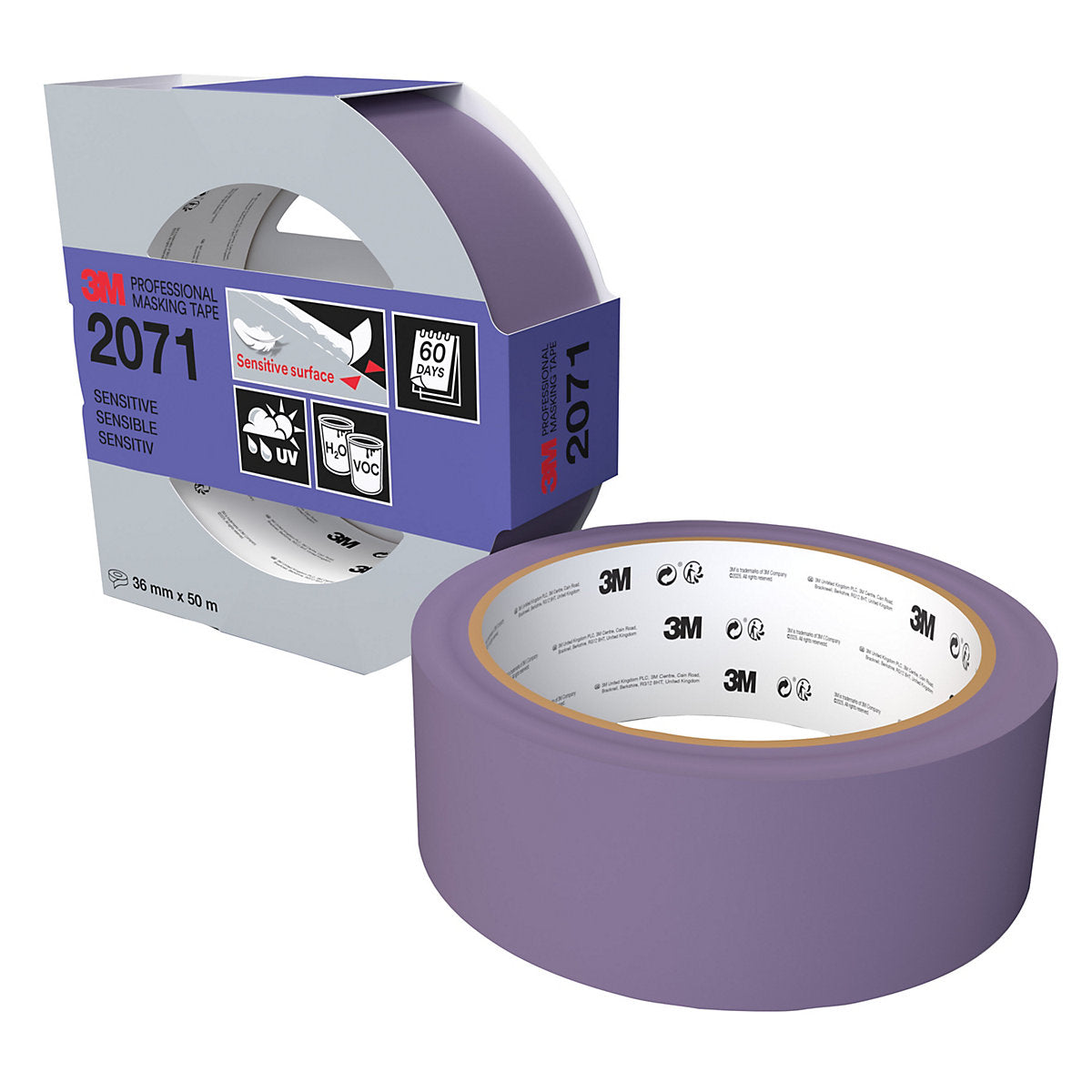 3M Purple Masking Tape (L)50m (W)36mm