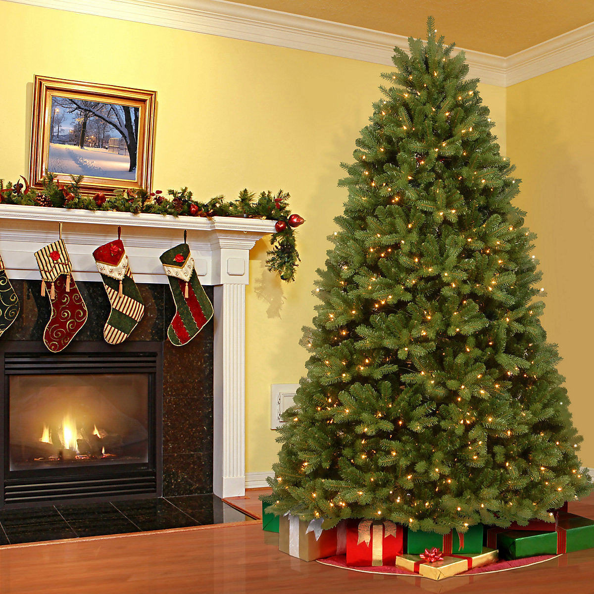 6.5ft Full Newberry Spruce Warm white LED Pre-lit Artificial Christmas tree