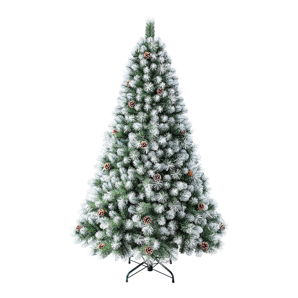 6ft Aumont Natural effect Hinged Full Artificial Christmas tree - Green