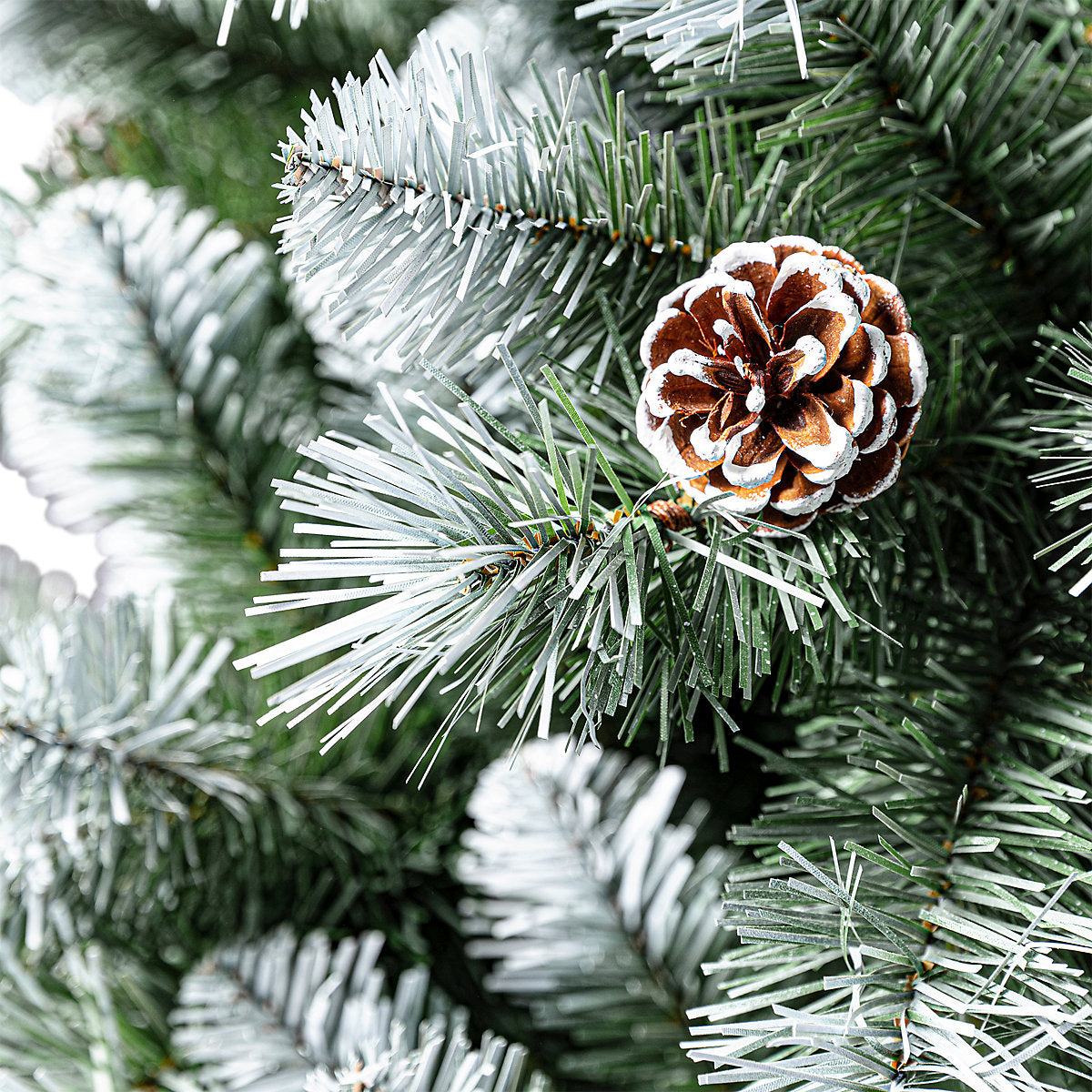 6ft Aumont Natural effect Hinged Full Artificial Christmas tree - Green
