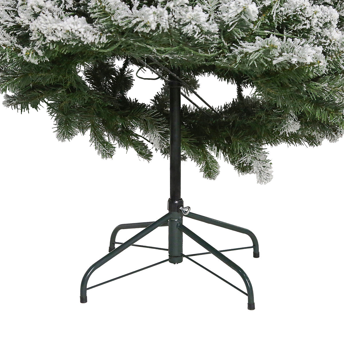 6ft Full Olan Warm white LED Pre-lit Flocked effect Artificial Christmas tree - Green