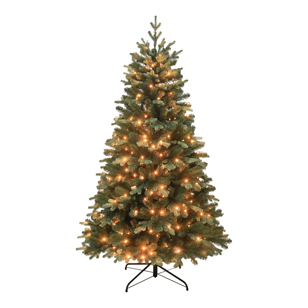 6ft Full Olber Warm white LED Pre-lit Artificial Christmas tree - Green