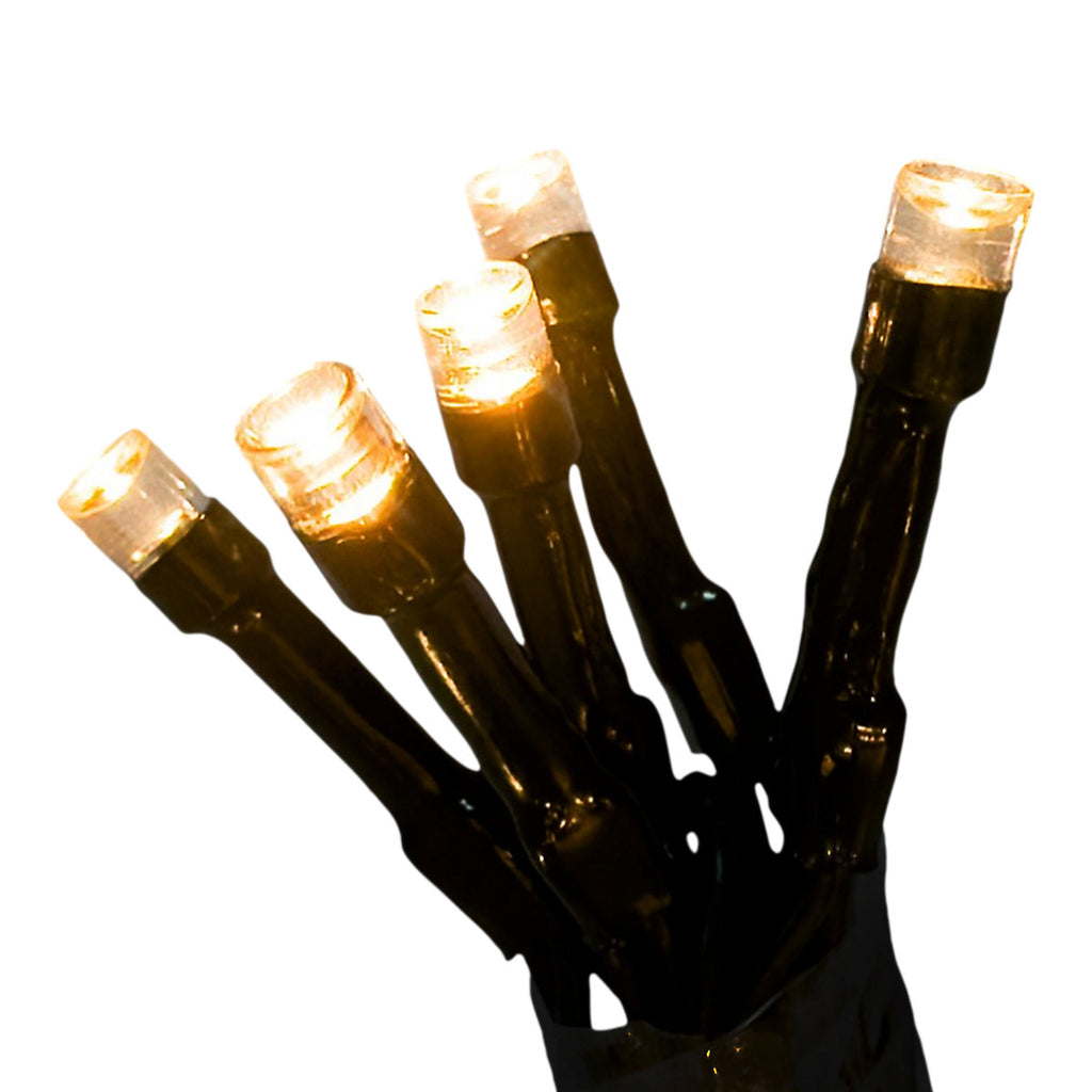 750 Warm white LED String lights With timer function Green cable