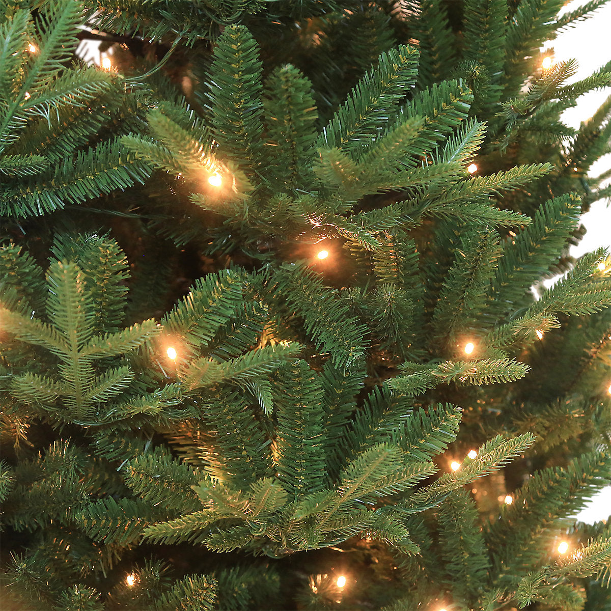 7ft Full Fraser Fir Warm white LED Hinged Pre-lit Artificial Christmas tree - Green