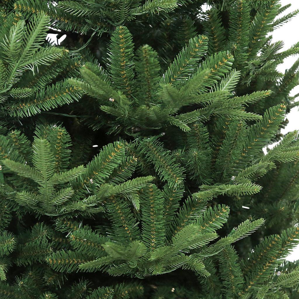 7ft Full Fraser Fir Warm white LED Hinged Pre-lit Artificial Christmas tree - Green