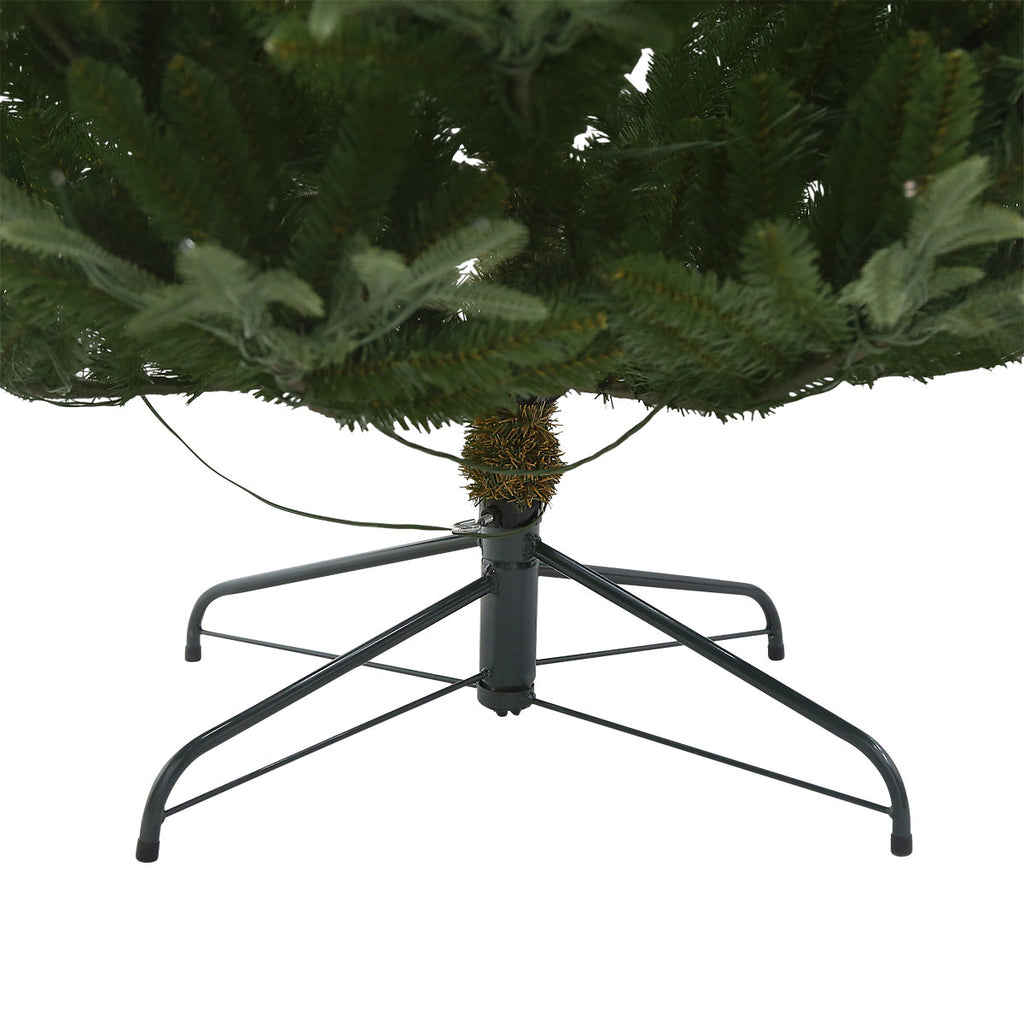 7ft Full Fraser Fir Warm white LED Hinged Pre-lit Artificial Christmas tree - Green