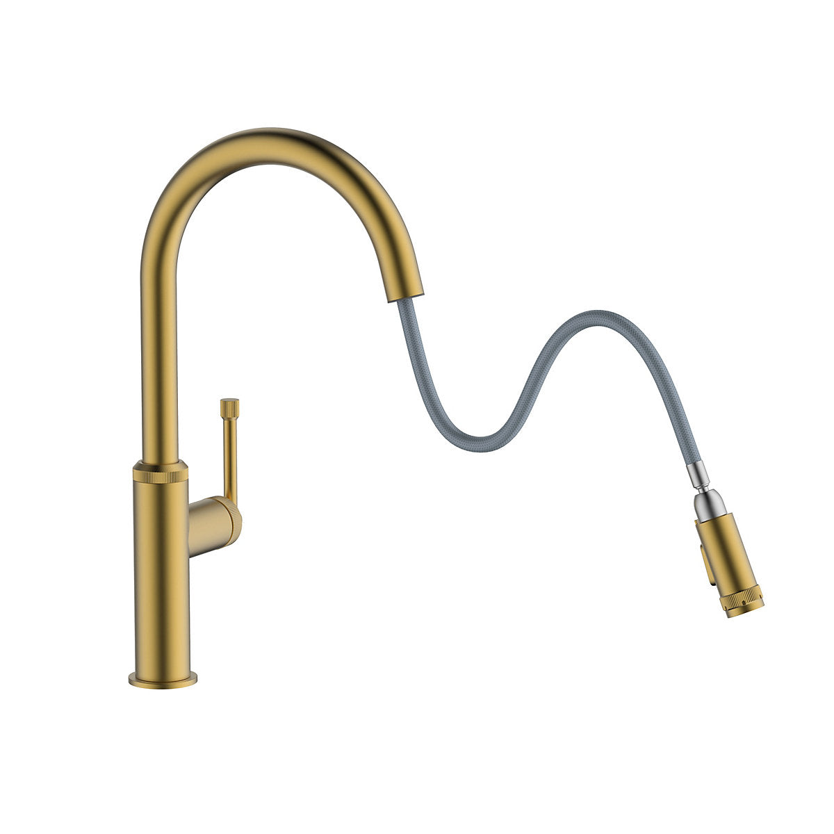 Abode Industrial Brass effect Kitchen Side lever pull out Tap