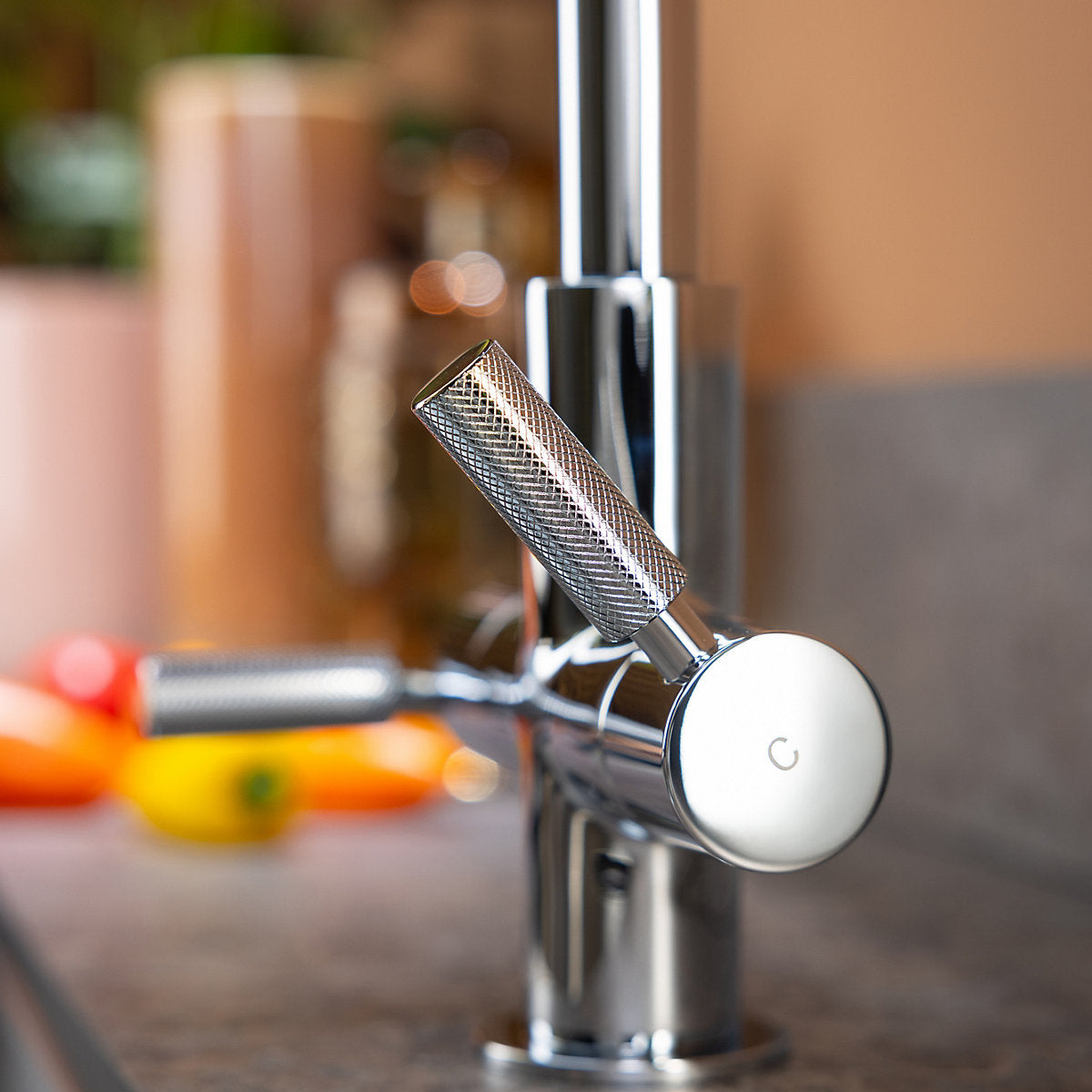 Abode Knurle Chrome-plated Kitchen Mono mixer Tap