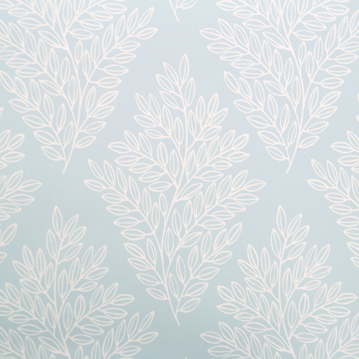 Acinos Blue & white Leaves Smooth Wallpaper
