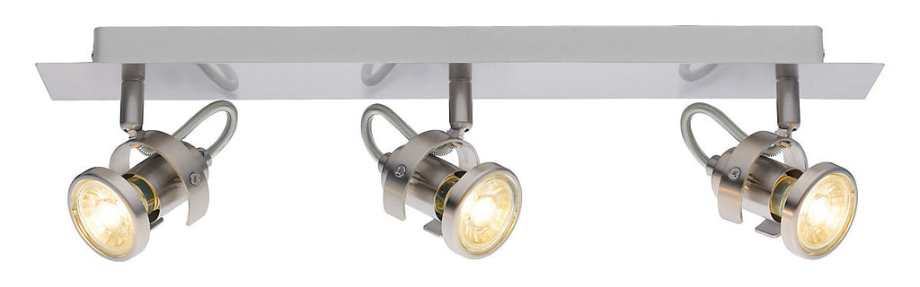 Arachne Bar Satin Silver Chrome effect 3 Light Spotlight