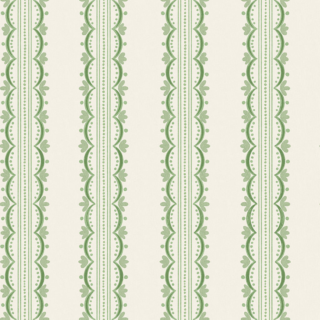 Arthouse Green Bloom Stripe Classic Smooth Wallpaper