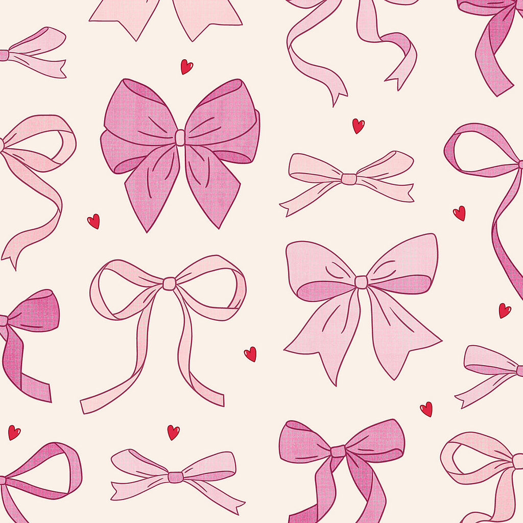 Arthouse Pink Pretty Bows Children's Smooth Wallpaper