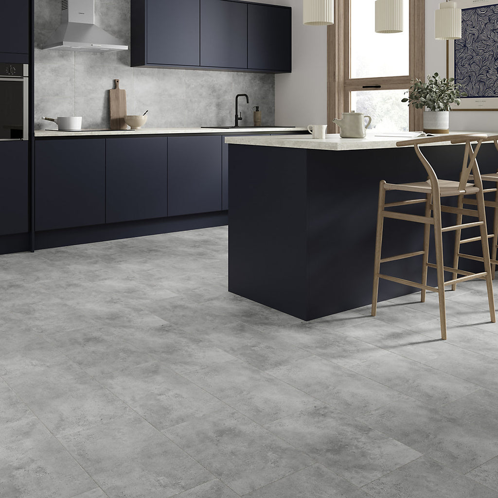 Aruba Grey Matt Stone effect Porcelain Indoor Wall & floor Tile Sample