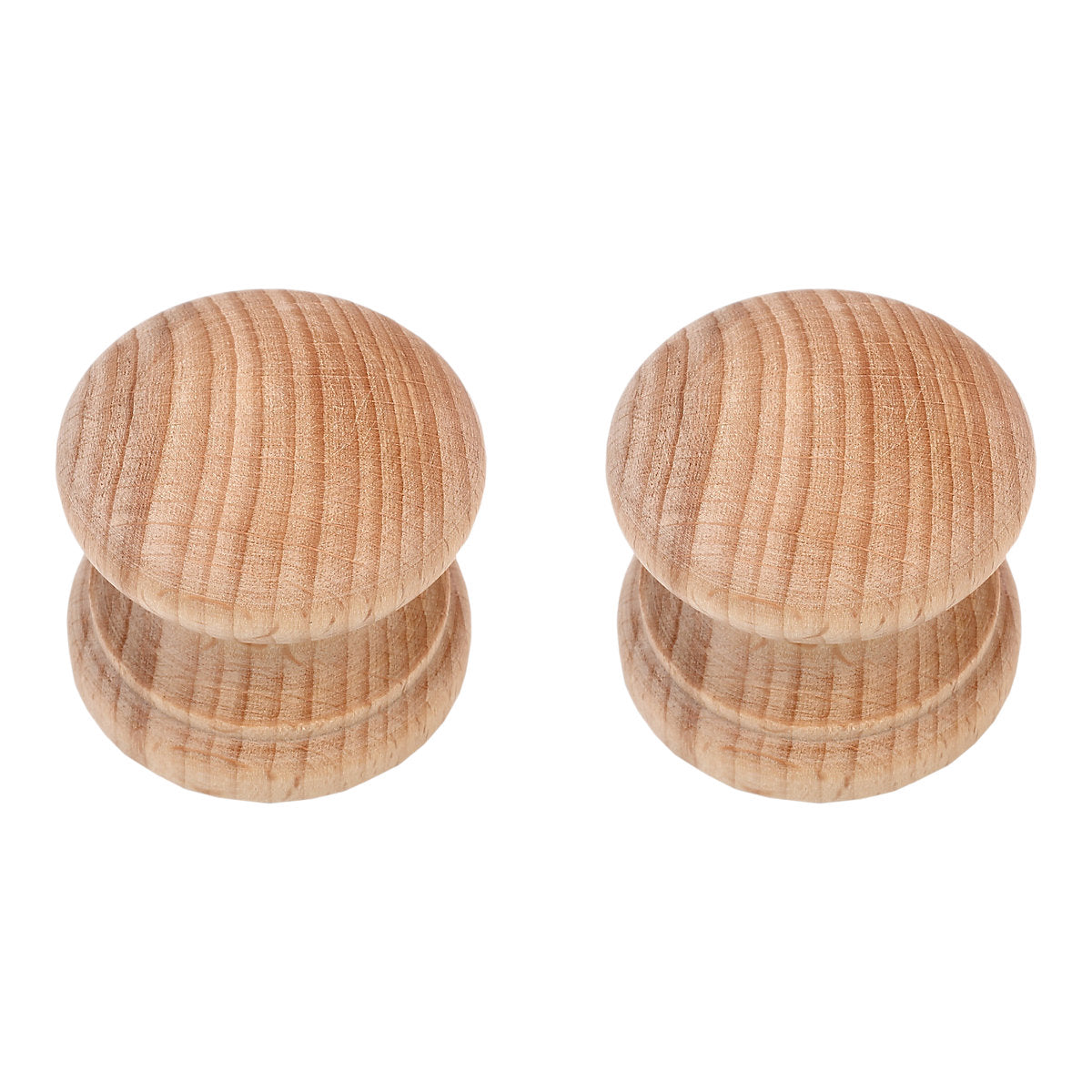 Basoa Beech wood Round Cabinet Knob (Dia)44mm, Pack of 2