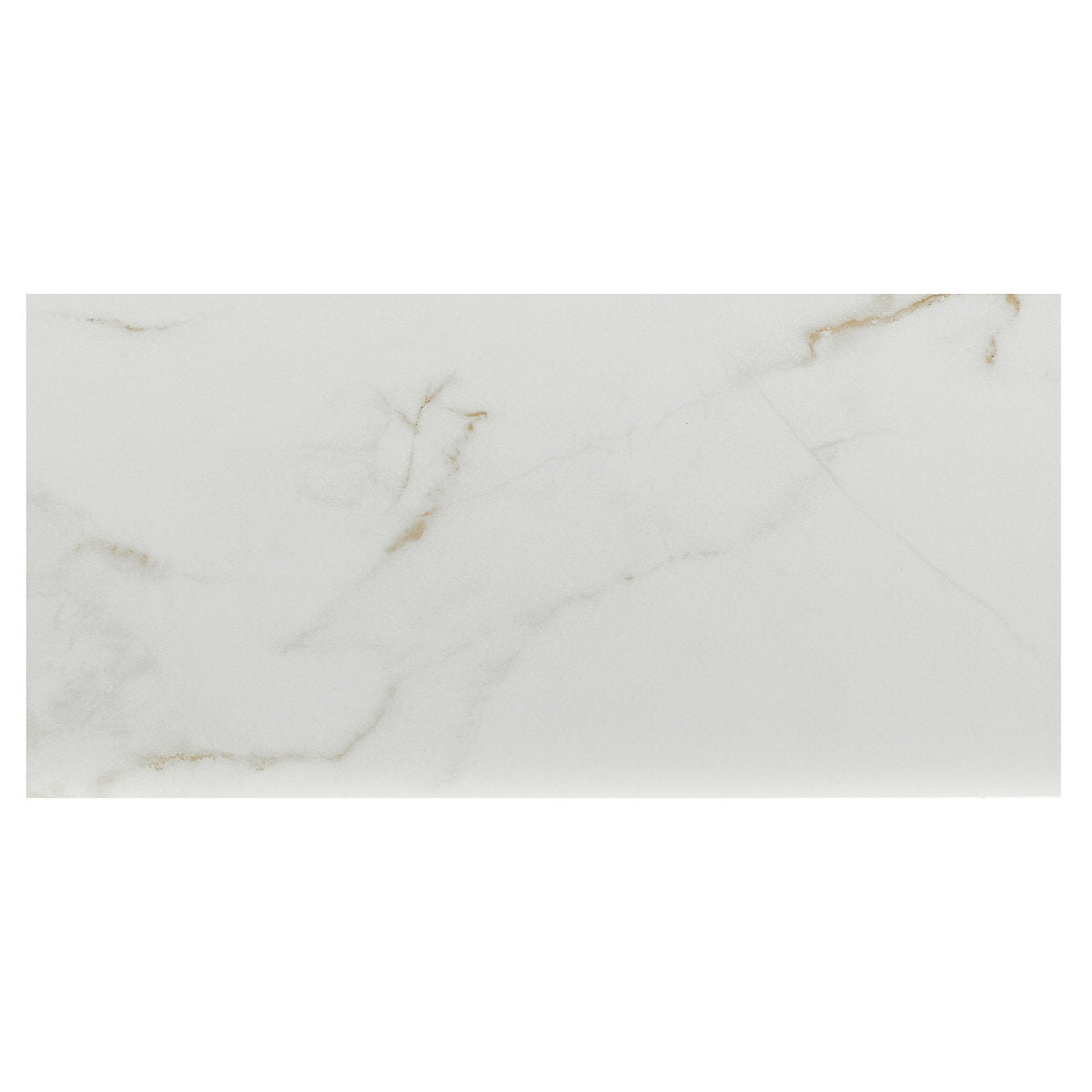 Beatrice White & Gold Matt Marble effect Ceramic Indoor Wall tile Sample