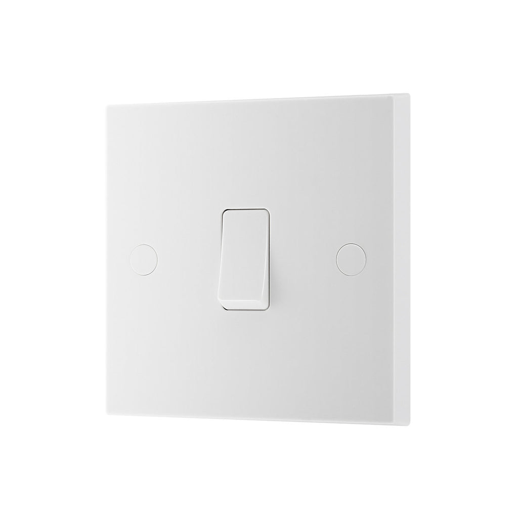BG 20A Single 2 way Raised square Screwed Intermediate switch Gloss White