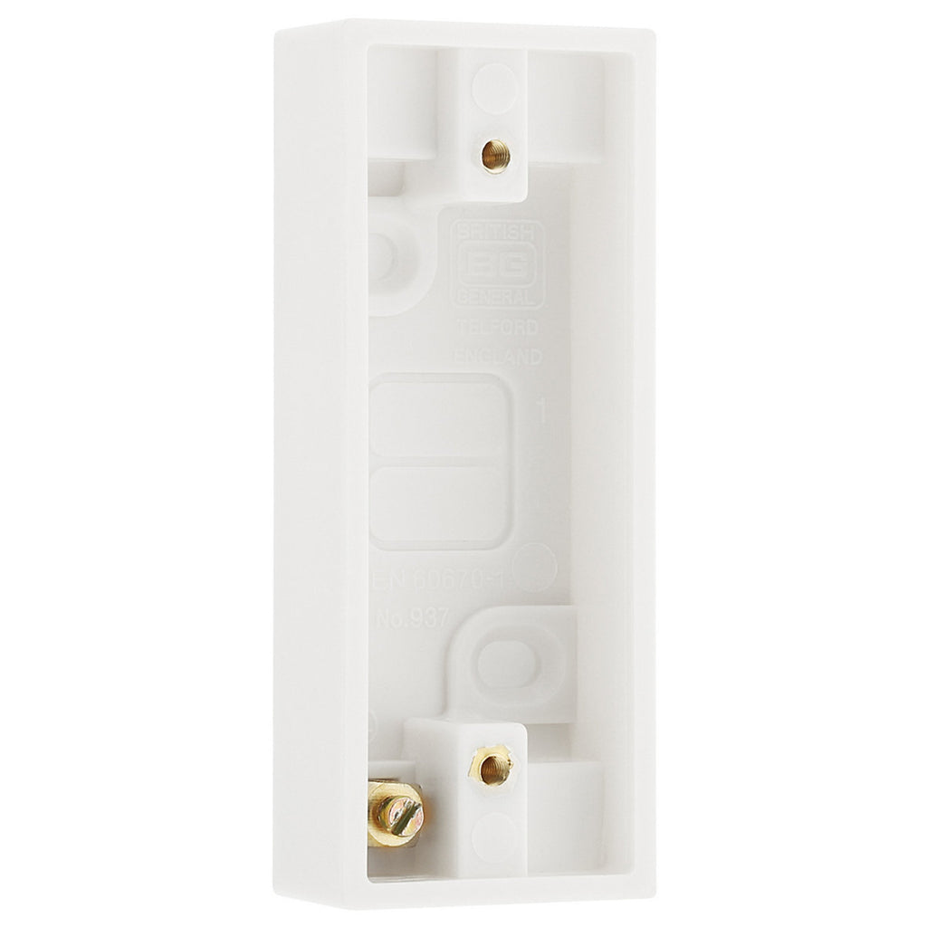 BG Plastic 19mm Single Moulded box