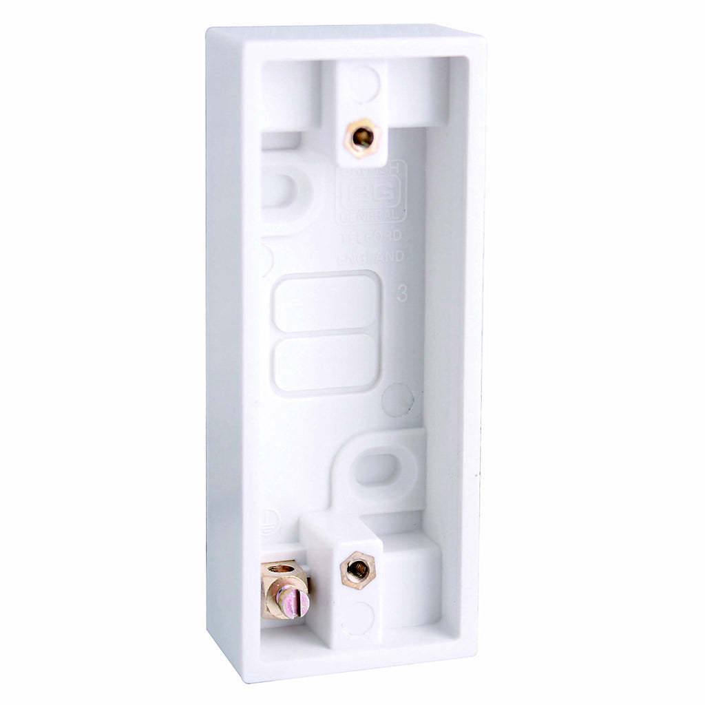 BG Plastic 19mm Single Moulded box
