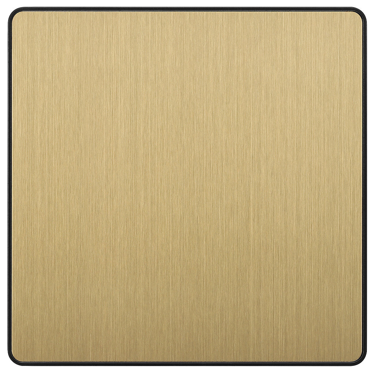 BG Satin Brass 1 gang Single Screwless Blanking plate