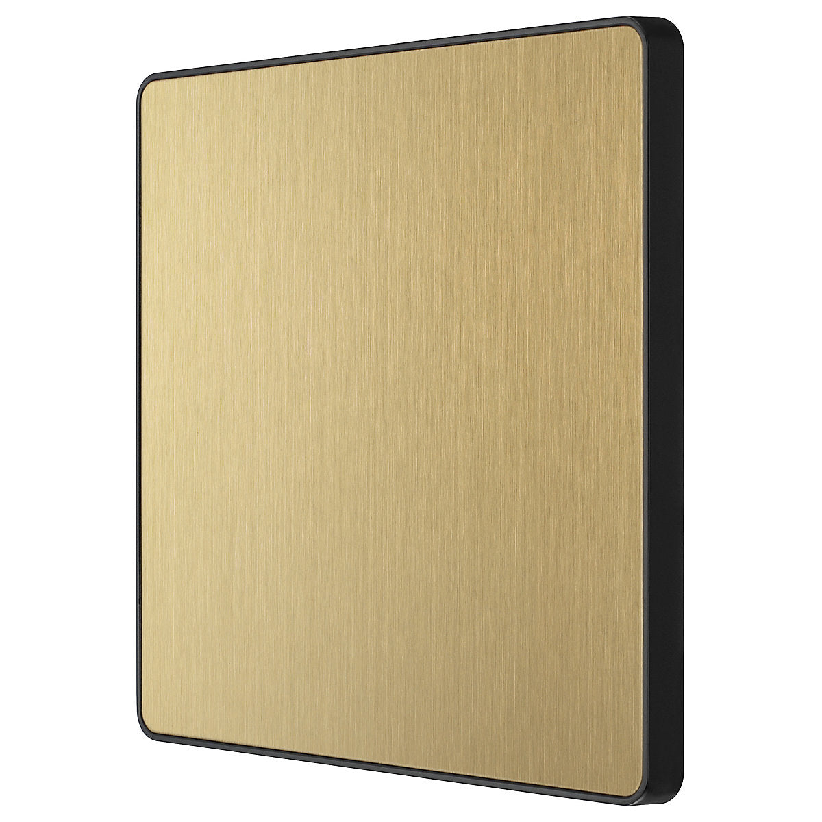 BG Satin Brass 1 gang Single Screwless Blanking plate