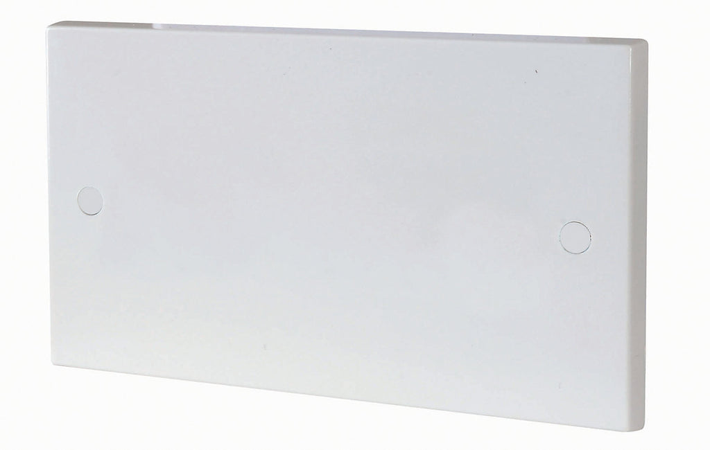 BG White 2 gang Double Blanking plate