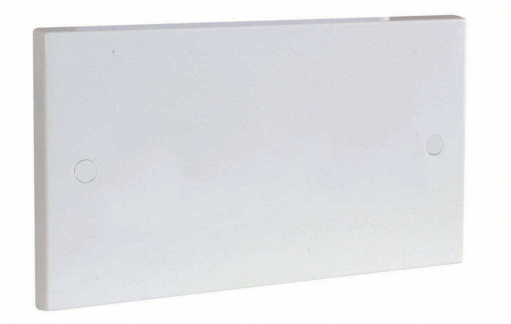 BG White 2 gang Double Blanking plate