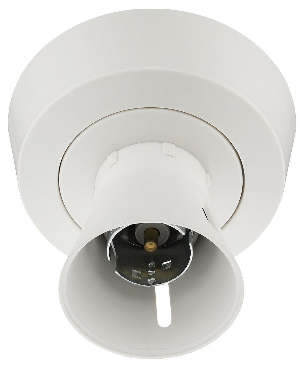 BG White Bayonet cap (B22) Straight Batten lampholder 763