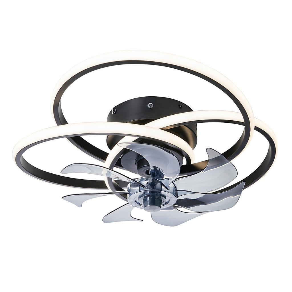 BHS Modern Black LED Ceiling fan light
