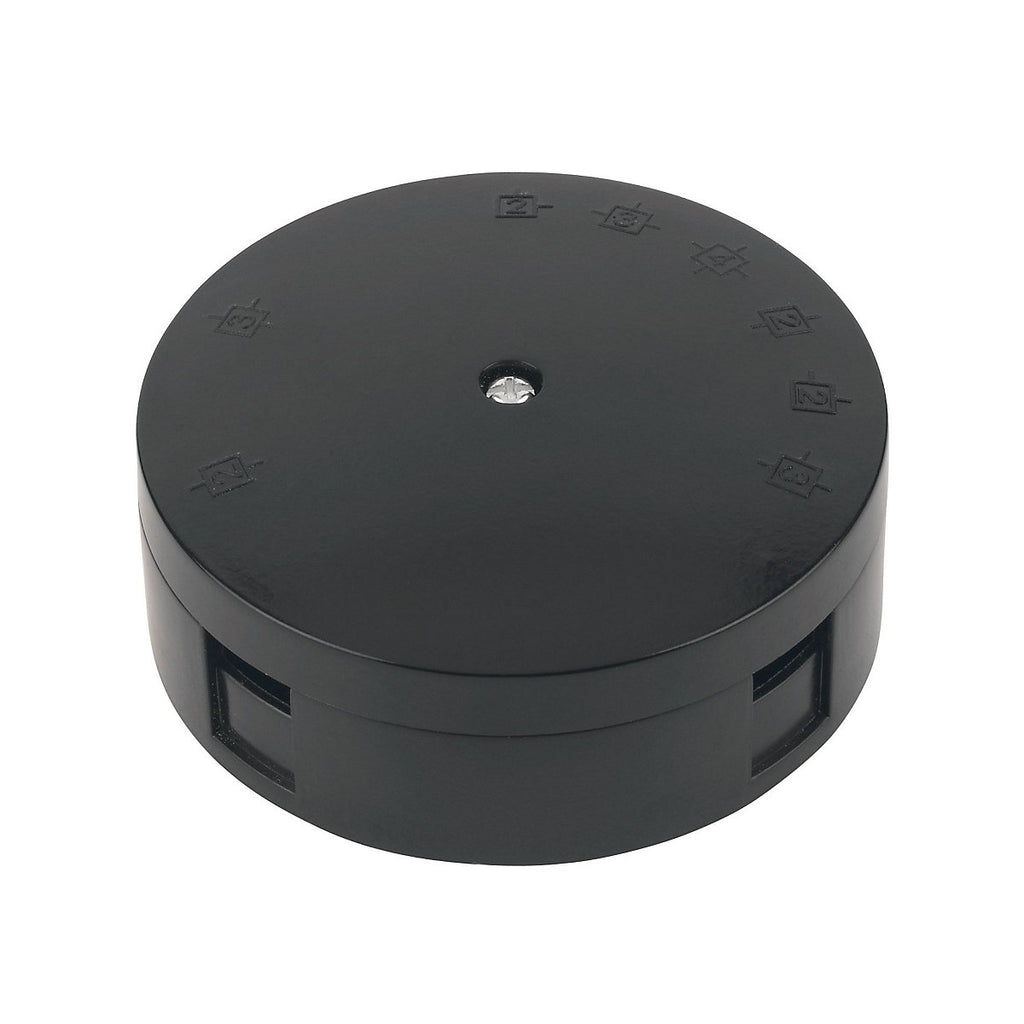 Black 20A 1 way 4-terminal Junction box