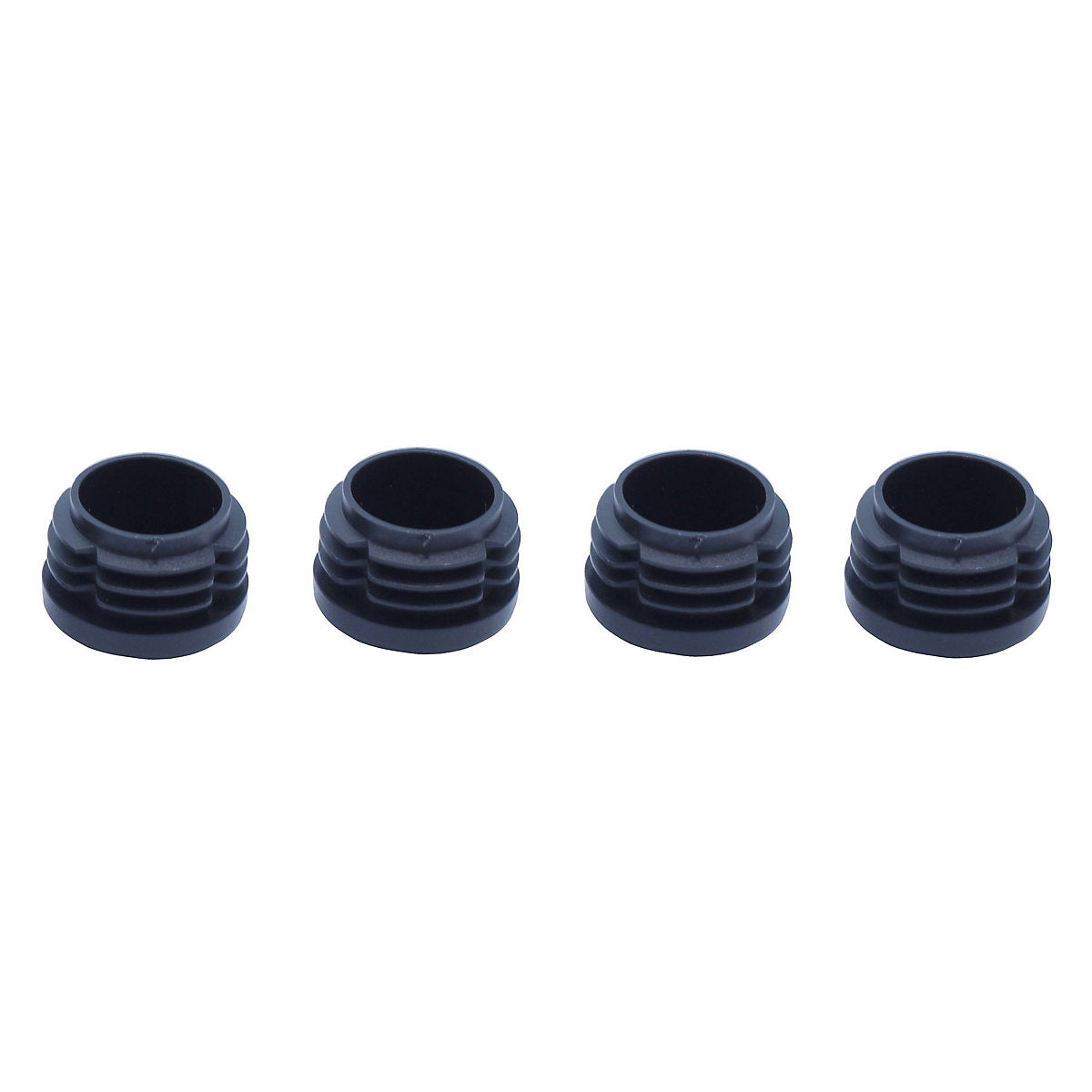 Black Plastic Insert cap (Dia)21mm, Pack of 4