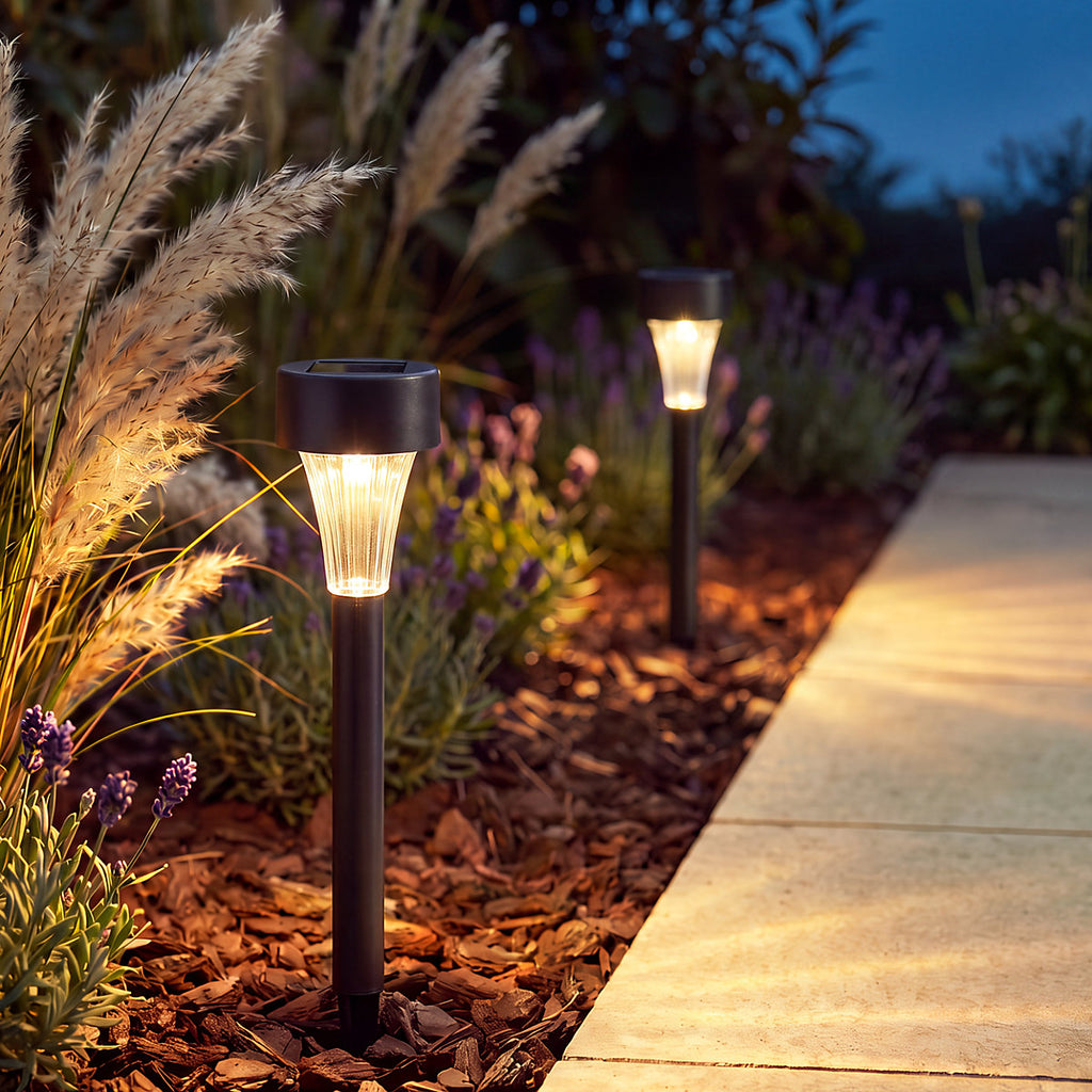 Black Solar-powered Integrated LED Outdoor Stake light