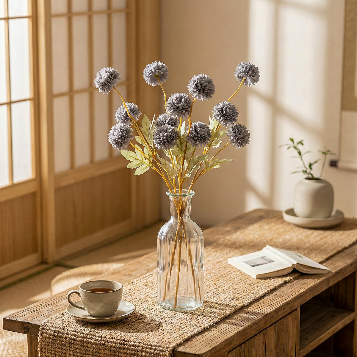 Blue Kiku Artificial foliage (H) 500mm