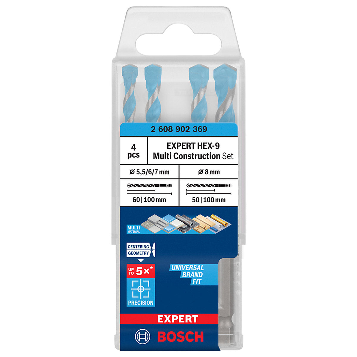 Bosch Expert Hex Multi-purpose Drill bit set (4 piece) - 2.608.902.369