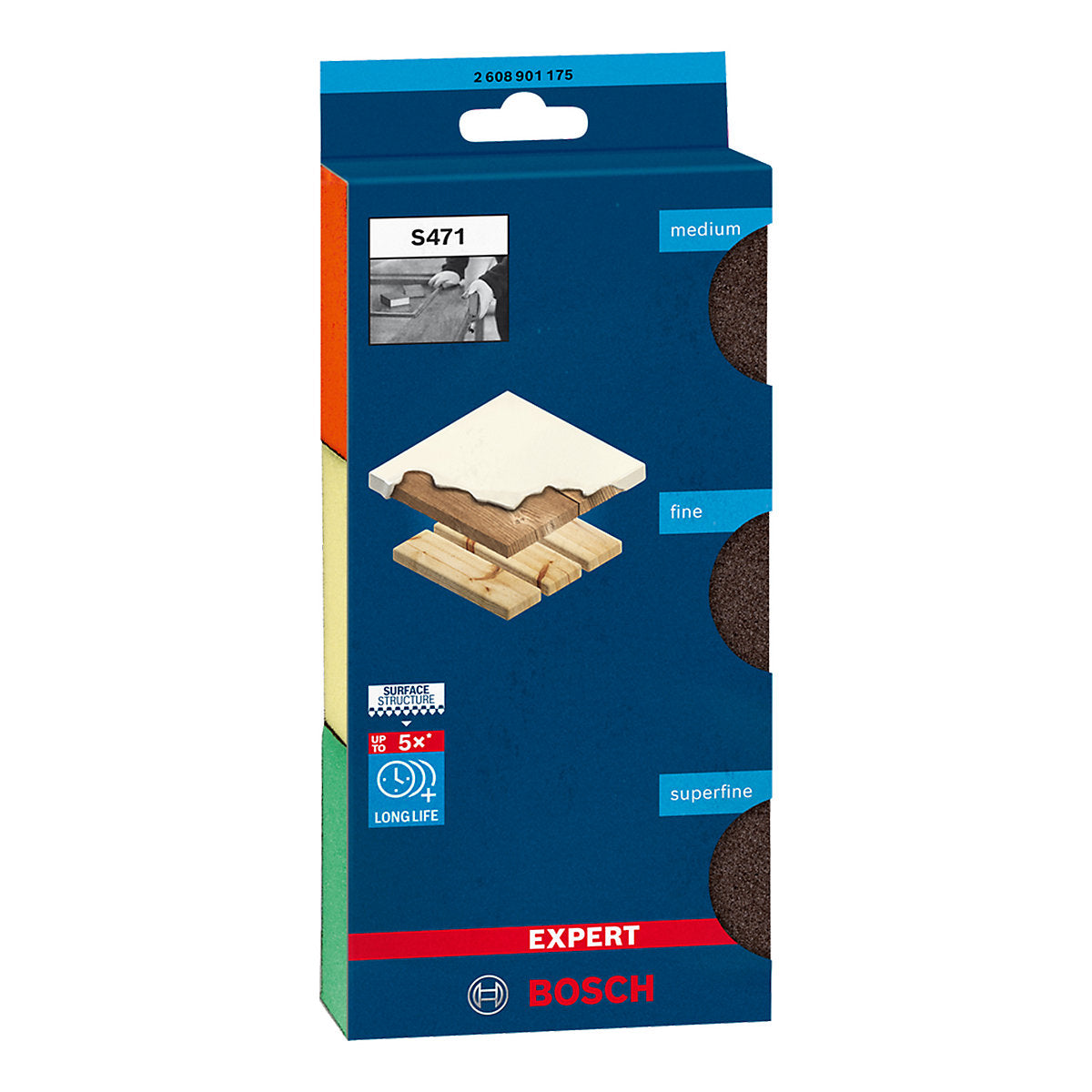 Bosch Expert Sanding block, Pack of 3