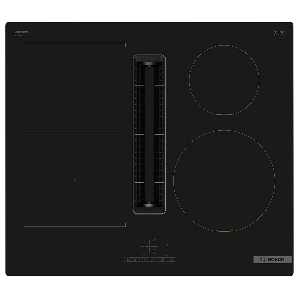 Bosch Series 4 PVS611B16E 4 burner 4 zone Induction Ceramic hob with Venting 60cm - Black
