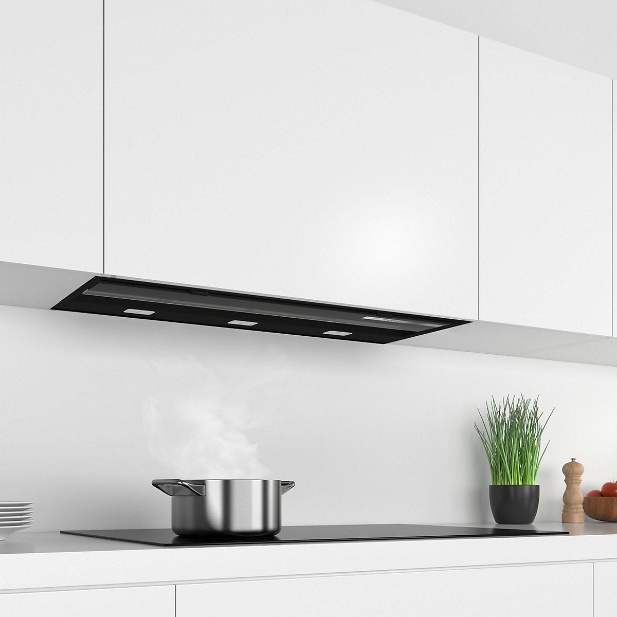 Bosch Series 6 DBB97AM60B Metal & plastic Integrated Cooker hood (W)90cm - Black
