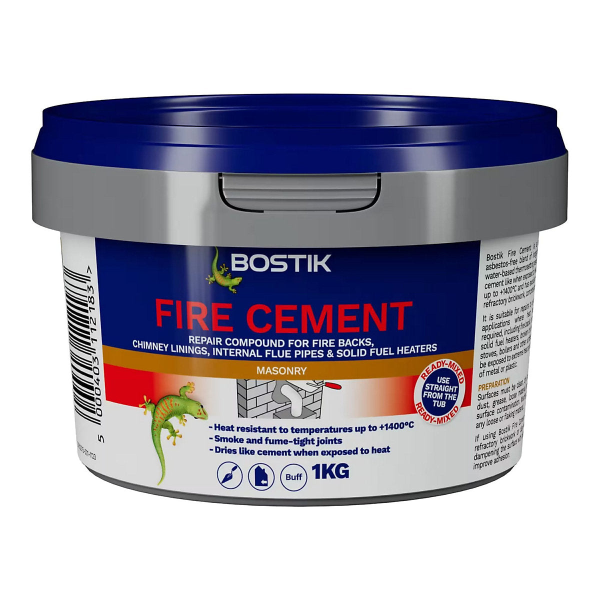 Bostik Cementone Buff Fire cement, 1kg Tub